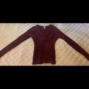 RGL New York fuzzy purple/maroon sweater